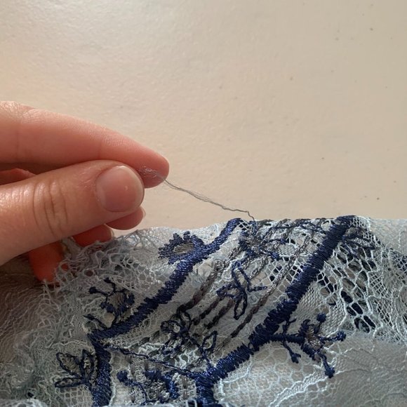 BCBGMaxAzria Blue and White Floral Mini Dress - Picture 13 of 14